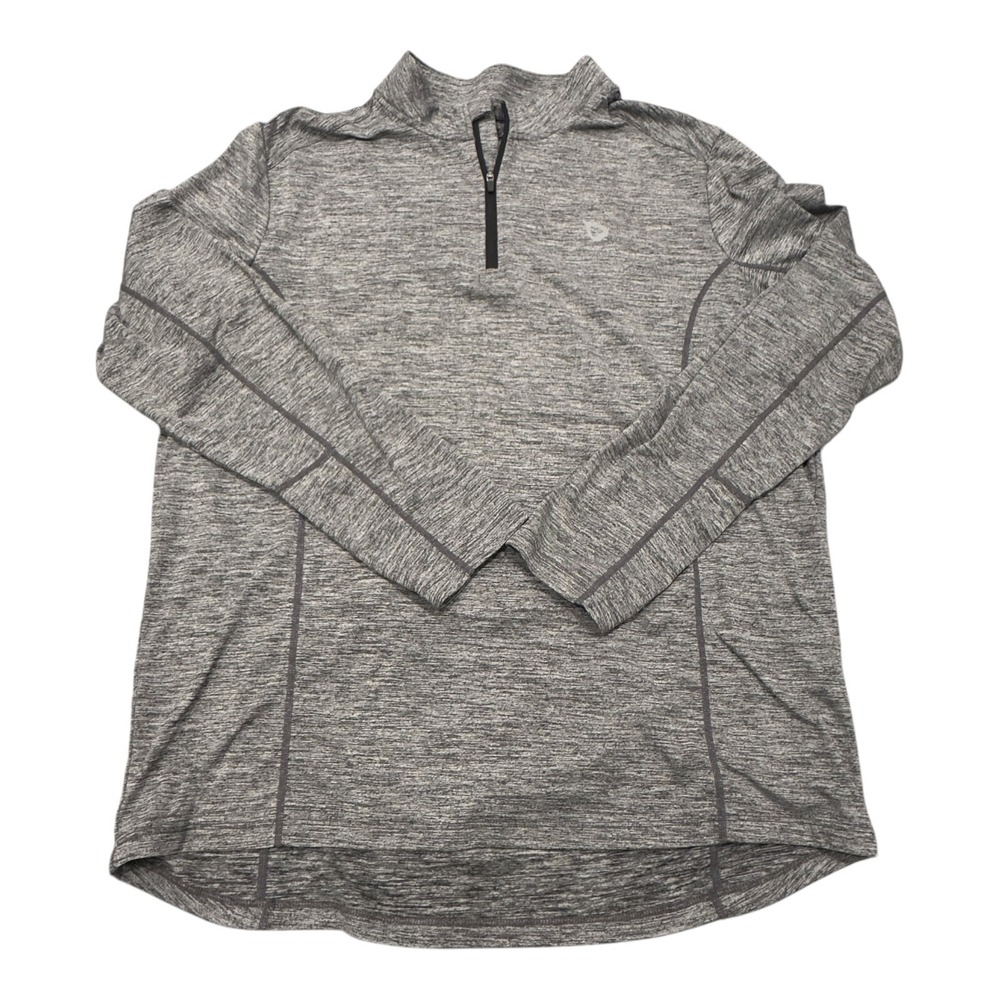 Baleaf Quarter Zip Pullover Mens Large Grey Space Dye Reflective Pocket Running